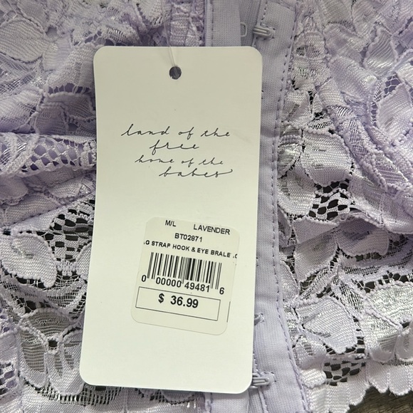 AMERICAN THREADS NWT Lavender Lace Bralette - Picture 4 of 4